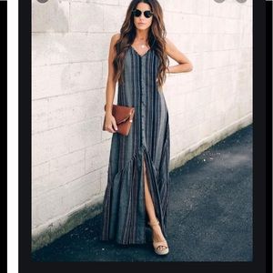 Vici button down maxi dress